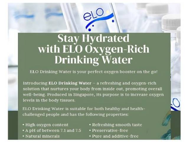 [X2 REWARDS POINT!] STAY HYDRATED WITH OXYGEN RICH ELO DRINKING WATER