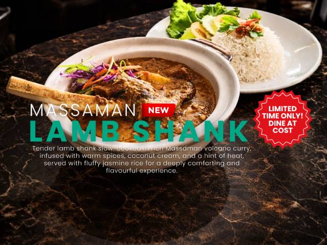 [10% OFF + 1X REWARD POINTS!] MASSAMAN LAMB SHANK @ SAPE RESTAURANT