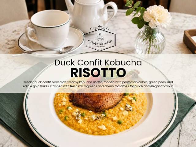 [20% OFF + X1 REWARD POINTS!] DUCK CONFIT KOBUCHA RISOTTO @ ENGLISH TEA HOUSE