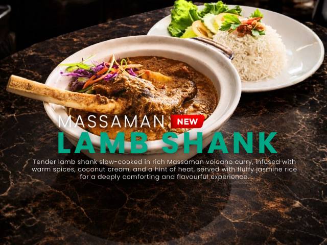 [10% OFF + 1X REWARD POINTS!] MASSAMAN LAMB SHANK @ SAPE RESTAURANT